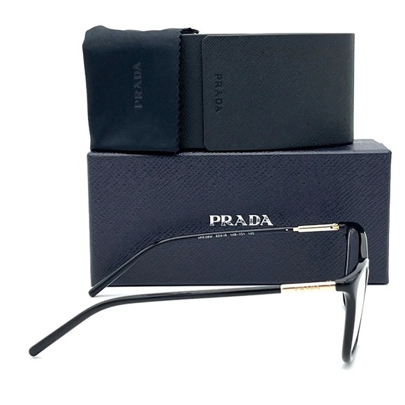 Prada PR 08WV 1AB101 Black / Demo Lens 53mm Eyeglasses - Picture 4 of 4